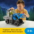 thumbnail image 4 of Imaginext Jurassic World Dominion Break Out Dino Hauler Vehicle & T. Rex Dinosaur 5-Piece Playset, 4 of 8