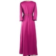 thumbnail image 5 of FYMNSI Womens Ethnic Bead Abaya Evening Dress Long Sleeve V-neck Eid Dress Moroccan Kaftan Muslim Maxi Dress M Rose, 5 of 9