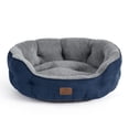 thumbnail image 1 of Cama redonda para perros y gatos pequeños, 63 cm, color azul marino, 1 of 8