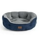 thumbnail image 1 of Cama redonda para perros y gatos pequeños, 63 cm, color azul marino, 1 of 8