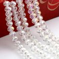 thumbnail image 2 of U8MO 72pcs Faceted Rondelle Beads Crystal Glass Beads 6X8mm Color for Choice-Clear AB, 2 of 2