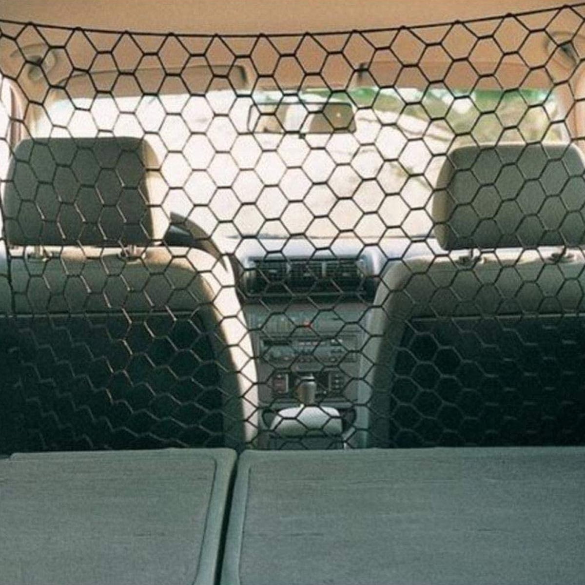 Spring hue 1pc Car Pet Security Pet Barrier Safety Mesh Net Auto Travel Van