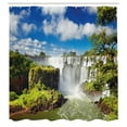 thumbnail image 3 of Ambesonne Landscape Shower Curtain, Agentinean Waterfall, 69"Wx84"L, Multicolor, 3 of 5