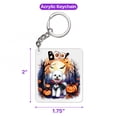 thumbnail image 5 of Happy Halloween Vampire Bichon Frise BOO with Pumpkins Fun and Spooky Acrylic Keychain Bichons Dog Lovers Gifts Idea Collar Charm Tag Keyring - 00018, 5 of 5