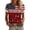 A1 Watermelon Red, variant on Women's 250th Anniversary Print Shirt 250th Birthday Tunic Tops Crew Neck Graphic Tee Independence Day Shirt Usa Shirts for Women Memorial Day Patriotic Gifts Blue L