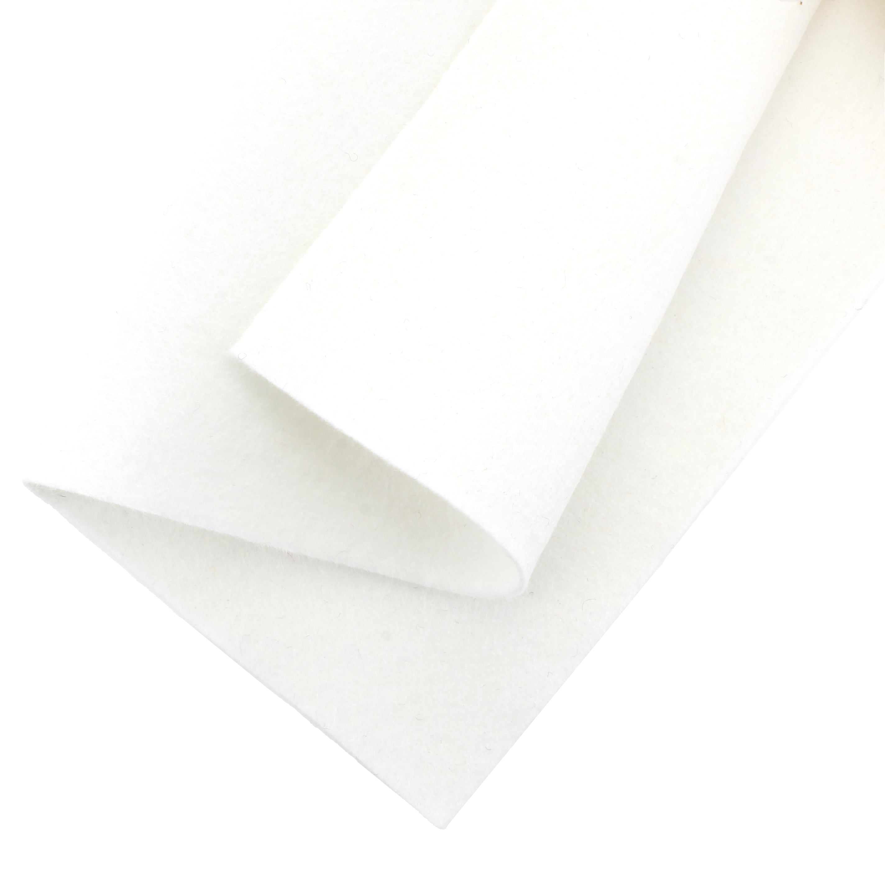 Merino Wool Blend Felt Crafting Sheets ( 8 5/8" x 11 5/8") White