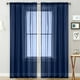 thumbnail image 1 of XmhyTop-A Cortina de color liso, 2 piezas, 100 x 250 cm, para ventana, sala de estar, dormitorio y decoración del hogar, azul oscuro., 1 of 4