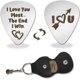 thumbnail image 1 of 1 púa de guitarra de acero inoxidable "Te amo más que el final, gano", púa de bajo con temática de amor, regalos musicales, 1 of 6