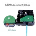 thumbnail image 2 of JSER Internal SAS 4 SATA Host to 4 SATA 7pin Target Hard Disk 6Gbps Data Server Raid Cable 50cm, 2 of 7