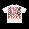 thumbnail image 2 of 100% Cotton Know God Know Peace No God No Peace Inspirational Faith T-Shirt For Women Religious Graphic Tee Casual Cotton Crewneck Top Golf Gift T-Shirts For Men and Women, 2 of 10
