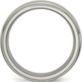 thumbnail image 2 of Titanium Brushed Center 8mm Ridged Edge Band (Size 14.5) Made In China tb38-14.5, 2 of 5