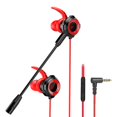 thumbnail image 1 of Auriculares con cable para juegos oído, enchufe vertical de 3,5 mm con micrófono para tabletas de teléfonos celulares Cable rojo shamjiam En auricular de juegos de oído, 1 of 9