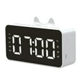 thumbnail image 1 of Abbracc Radio-Réveil Sans Fil Bluetooth 5.0 Grand Lecteur de Musique Horloge de Bureau Blanc, 1 of 8