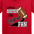 thumbnail image 4 of Inktastic Little Sister and Biggest Fan Football Player Youth T-Shirt, 4 of 5