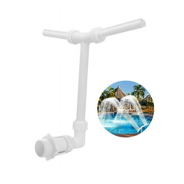 Pool Fountain Adjustable Dual Jet Swimming Pool Waterfall Fountain, Ground and Underground Pool Accessory