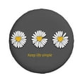 thumbnail image 2 of Gaeub Keep Life Simple Daisy Flower 14-17in Tire Cover, Spare Tire Cover, for Camper Caravan, Trailer, Car, Truck, SUV, Jeep - 14 inch, 2 of 9