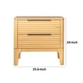 thumbnail image 4 of Benjara Cid Jima 26" Nightstand- 2 Drawers- Solid Wood in Natural Oak Finish, 4 of 6