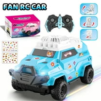 HNZENBW Remote Control Car with Fans,1: 24 Cute RC Car with DIY Stickers,Unlimited Creativity,Christmas and Birthday Gifts Boy Girl Toys Age 3