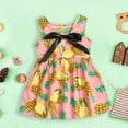 thumbnail image 1 of LSLJS Girls Robe Sans Manches Col Rond Imprimé Floral Sundress pour Fête à la Maison Décontractée Plage, 1 of 9