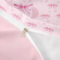 thumbnail image 4 of Erosebridal Letter R Initial Print Twin Bedding For Girls,Pink Ribbon Bow Tie Kids Duvet Cover Set,Pink Reversible,2 Pieces(No Comforter), 4 of 6