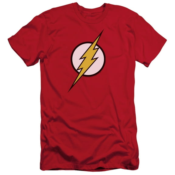 JLA Justice League Flash Logo S/S Adult 30/1 T-Shirt Red