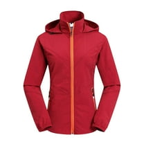 Hvot&aat Women's Waterproof Rain Jacket Trendy Lightweight Mesh Lining Stand Collar Hooded Raincoat for Hiking Travel Outdoor