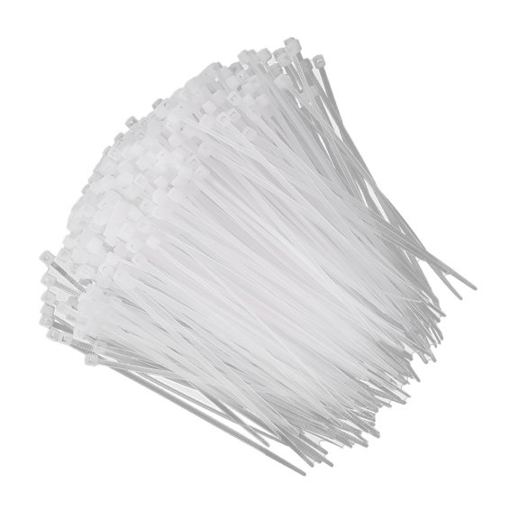1000pcs 3 x 100/150mm White Standard Self locking Plastic Cable Ties (3 100mm)