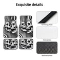 thumbnail image 4 of Balery Psychedelic Skull Illusion Art Juego de 4 Alfombrillas para Auto, Revestimientos de Caucho Resistente, Diseño Antideslizante, 4 of 7