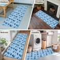 thumbnail image 6 of Summer Marine Life Washable Runner Rugs 2'x6', Ocean Octopus Sharks Starfish White Bubble Low Pile Throw Entryway Rug Non-Slip Sturdy Edge Binding Carpet for Indoor Bedside Entrance Bedside, 6 of 9