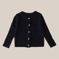 thumbnail image 2 of OJSFQUFP Kids Knit Cardigan Toddler Boys Girls Crew Neck Button Down Long Sleeve Knitted Sweater Jacket Fall Winter, 2 of 9