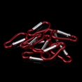 thumbnail image 2 of 10pcs Aluminum Alloy D Carabiner Spring Snap Clip Hooks Keychain Climbing RD, 2 of 4