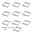 thumbnail image 2 of 10 Pieces Household Shop Portable Jewelry Box Jewelry Organizer Rings Bangles Bracelets Pendant Case Organizing Boxes White Box 7x7x2cm, 2 of 8