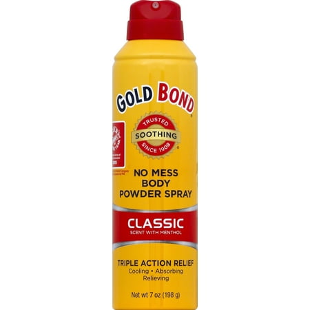 Gold Bond No-Mess Powder Spray, Menthol, 7 Oz