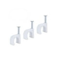 thumbnail image 2 of XINCA Nail Clamp for Round Cable 6 mm Wall Tack for Ethernet Cable Cat 6 Cables White Cable Clip Pack of 100pcs, 2 of 6
