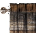 thumbnail image 6 of Wood Rustic Color Valance Curtain Beach On Weathererd Wood Rod Pocket Valance Window Treatments 1 Panel Short Curtains for Kitchen Farmhouse Living Room Bathroom Bedroom 54 x 18 in, 6 of 6