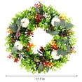 thumbnail image 2 of Fall Wreath, 17.7 Inch Autumn Wreath for Front Door Outside Ideal for Autumn & Halloween & Thanksgiving Day, 2 of 8