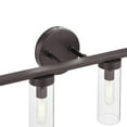thumbnail image 3 of Kawoti  Modern Dimmable Bathroom Vanity Light with Clear Cylinder Glass Painted Bronze - 4-light/26.37", 3 of 5