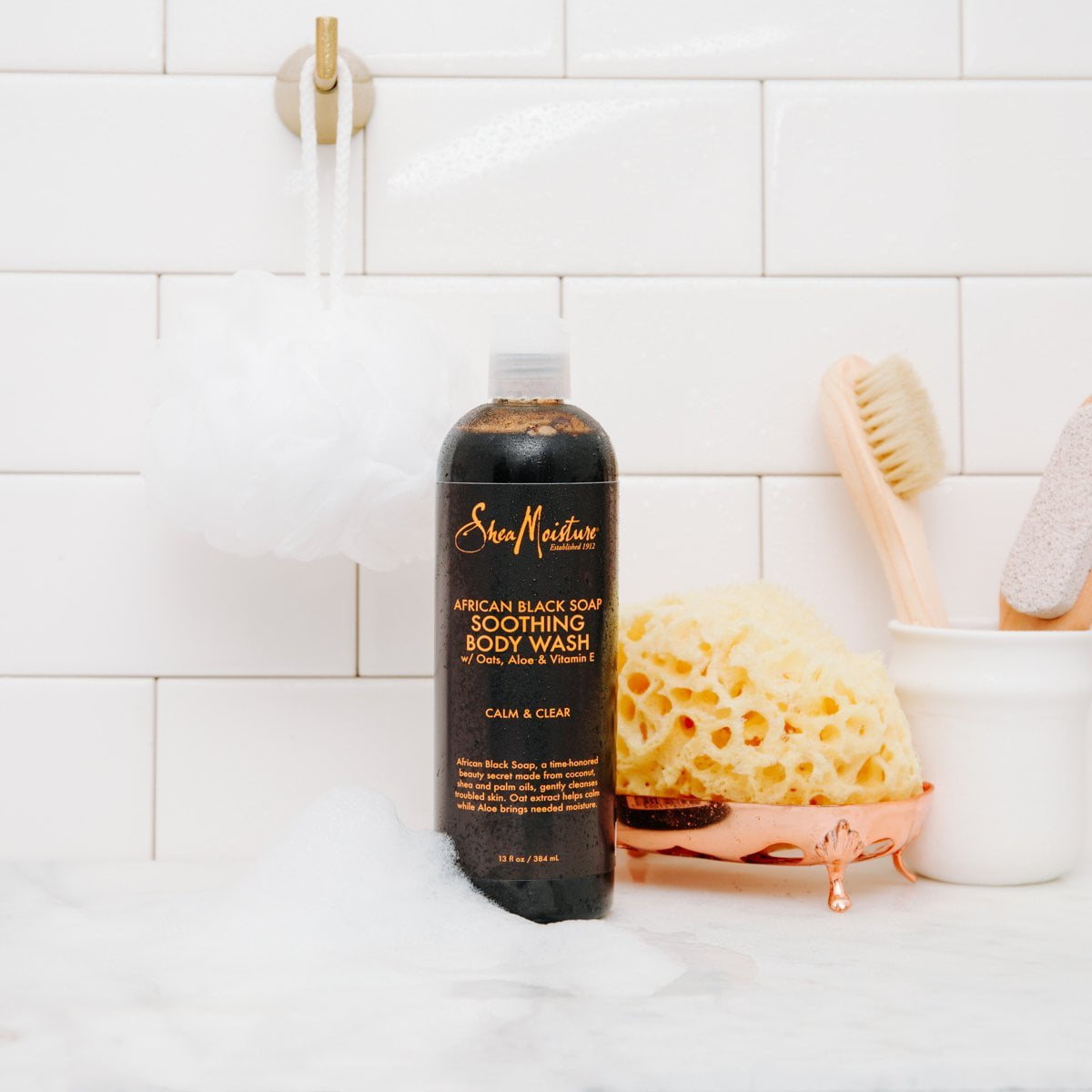 Shea Moisture African Black Soap Body Wash 13 oz (Pack of 2)