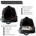 thumbnail image 3 of HONGLONG Leather Backpack Purse for Women, Fashion Ladies Waterproof Shoulder Travel Daypacks Bags Black, 3 of 8