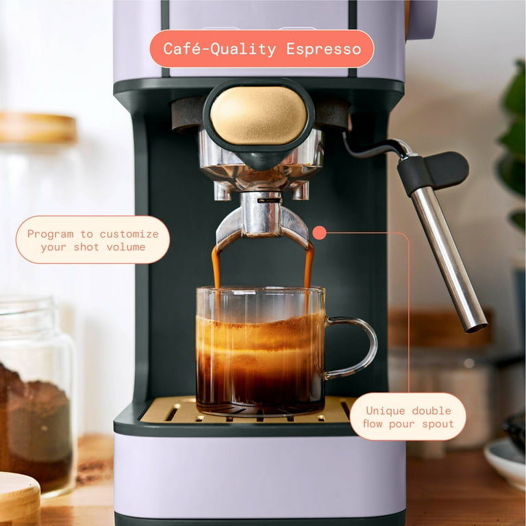 Beautiful Slim Espresso Maker with 20 Bar Pressure Lavender by Drew Barrymore Walmart