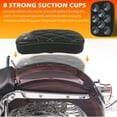 thumbnail image 3 of Universal New Motorcycle Black Suction Cup Rear Pillion Passenger Pad Seat For Harley Dyna Sportster Bobber Chopper Cruiser 883, 3 of 6