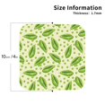thumbnail image 3 of Disketp Green Peas Funny Coasters,6 Pcs Leather Coasters with Holder, Perfect Housewarming Hostess Gifts,Protect Furniture from Water Marks Scratch and Damage,Square, 3 of 7