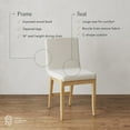 thumbnail image 3 of Nathan James Gracie Modern Upholstered Dining Room Chair with Cushion, Boucle Dining Chair with Solid Wood Frame, Cream Boucle/Warm Pine, 3 of 6