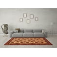 thumbnail image 3 of Ahgly Company Indoor Square Abstract Orange Modern Area Rugs, 3' Square, 3 of 4