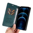 thumbnail image 5 of YIKATU YK-006 For iPhone 13 Pro Wallet Case Shockproof Litchi Texture Leather Phone Cover - Blue, 5 of 5