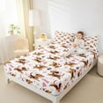 thumbnail image 4 of Castle Fairy Boys Girls Kawaii Animal Dachshund 4pcs Bed Sheets,Cute Dog Pet King Sheets,Cartoon Love Heart Super Cozy Sheet Set,Luxury Bedroom Decor, 4 of 7