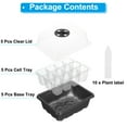 thumbnail image 3 of Uxcell 12 Cell Seeding Tray Kit, with Adjustable Humidity Domes and Base for Greenhouse Planting, Black 5 Pack, 3 of 6