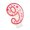 White & Red, variant on Chef Craft Classic Numeral Candle, Number 1, 3 inch, White/Red