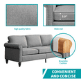 thumbnail image 6 of MUZZ Living Room Furniture Sets with 5.9"Upholstered Cushion, 3-Seater Sectional Sofa Couch and Single Sofa Chair,Sofa Set for Living Room(Light Grey), 6 of 9