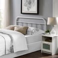 thumbnail image 2 of Mod Uptown Modern Farmhouse Metal Headboard, Full, White, 2 of 4